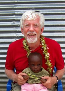 Me and little  Stewart Geddes at Osiri Village, Kenya.