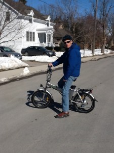 Jim on his Silver Bullet. 