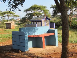 New hand washing station at the Twiga school, funded by CanAssist.  Handwashing has been shown to markedly reduce the spread of disease so it is an integral part of any school sanitation program.