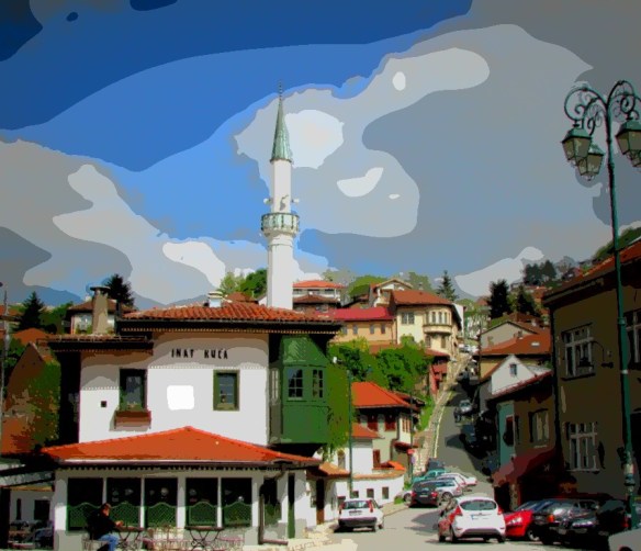 The hill behind Inat Kuča.