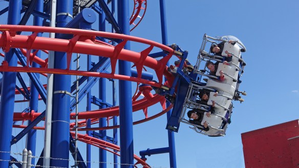 Kids on a ride at Coney Island