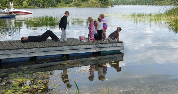 Cousins on the dock