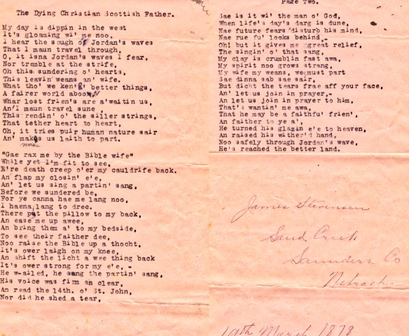 The Dying Christian Scottish Father